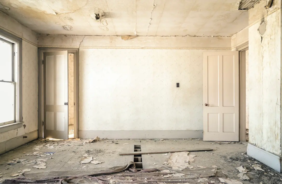 Waste disposal crew managing a cleanout project in Shoreview