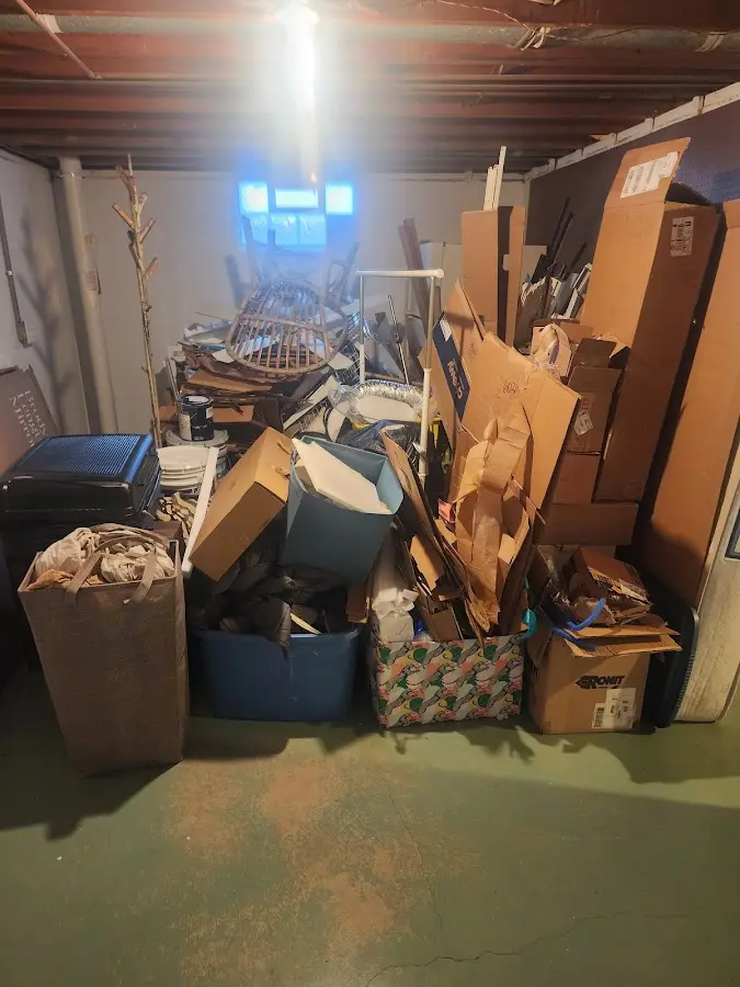 Roll-off dumpster container at job site for 15 Yard Dumpster Rental in Shoreview